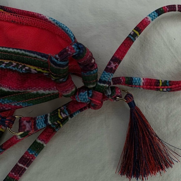 NWT LA VIE EN ROSE Multicolor Striped Bikini Set - Adjustable - Boho XL - Picture 11 of 11